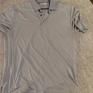 Grand Slam Light Gray Striped Polo Shirt